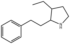 Pyrrolidine, 3-ethyl-2-(2-phenylethyl)- (9CI) Structure