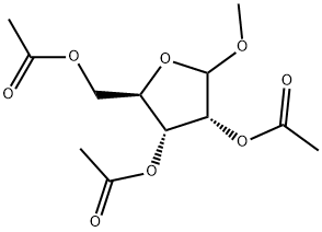 1-甲氧基-2,3,5-三乙酰氧基-D-呋喃核糖苷, 52554-28-6, 结构式