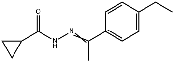 Cyclopropanecarboxylic acid, [1-(4-ethylphenyl)ethylidene]hydrazide (9CI) Structure