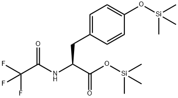 N-(Trifluoroacetyl)-O-(trimethylsilyl)-L-tyrosine trimethylsilyl ester Struktur