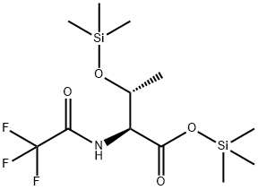 N-(Trifluoroacetyl)-O-(trimethylsilyl)-L-threonine trimethylsilyl ester Struktur