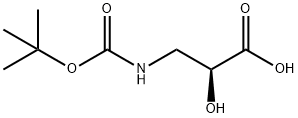 Propanoic acid, 3-[[(1,1-dimethylethoxy)carbonyl]amino]-2-hydroxy-, (2S)- Struktur