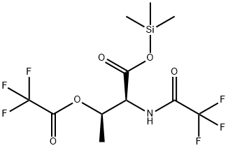 L-Threonine, N-(trifluoroacetyl)-, trimethylsilyl ester, trifluoroacet ate (ester) Struktur