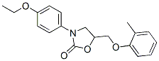 3-(p-Ethoxyphenyl)-5-(O-tolyloxymethyl)-2-oxazolidone 结构式
