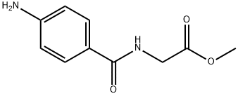 2-[(4-氨基苯基)甲酰氨基]乙酸甲酯 结构式