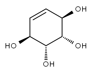 5-シクロヘキセン-1α,2β,3β,4α-テトラオール 化学構造式