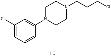 1-(3-クロロフェニル)-4-(3-クロロプロピル)ピペラジン 塩酸塩 化学構造式