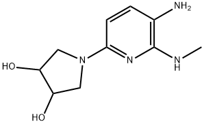 3,4-Pyrrolidinediol, 1-[5-amino-6-(methylamino)-2-pyridinyl]- (9CI) Structure
