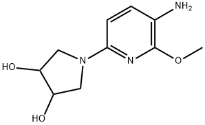 3,4-Pyrrolidinediol, 1-(5-amino-6-methoxy-2-pyridinyl)- (9CI) Structure