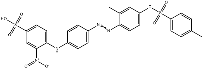 4-[4-[[2-methyl-4-[[(p-tolyl)sulphonyl]oxy]phenyl]azo]anilino]-3-nitrobenzenesulphonic acid Structure