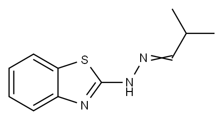 Propanal, 2-methyl-, 2-benzothiazolylhydrazone (9CI) Structure
