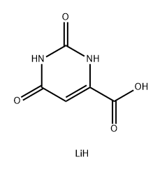 1,2,3,6-テトラヒドロ-2,6-ジオキソ-4-ピリミジンカルボン酸リチウム 化学構造式