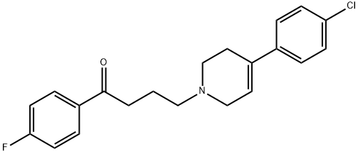 4-[[4-(4-クロロフェニル)-1,2,3,6-テトラヒドロピリジン]-1-イル]-1-(4-フルオロフェニル)ブタン-1-オン 化学構造式