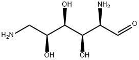 2,6-ジアミノ-2,6-ジデオキシ-L-イドース 化学構造式
