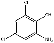 2,4-ジクロロ-6-アミノフェノール 化学構造式
