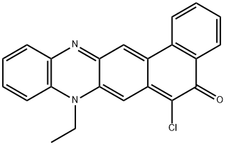 6-Chloro-8-ethylnaphtho[1,2-b]phenazin-5(8H)-one Struktur