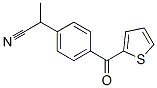 α-メチル-4-(2-チエニルカルボニル)ベンゼンアセトニトリル 化学構造式