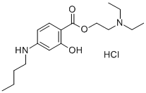 2-(diethylamino)ethyl 4-(butylamino)salicylate monohydrochloride 结构式