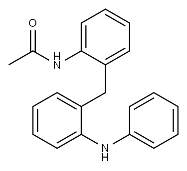 N-[2-[[2-(フェニルアミノ)フェニル]メチル]フェニル]アセトアミド 化学構造式