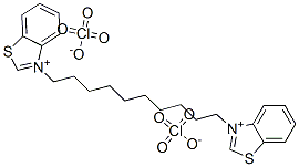 3,3'-(decane-1,10-diyl)bisbenzothiazolium diperchlorate  Struktur