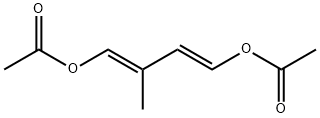 (1E,3E)-2-methylbuta-1,3-diene-1,4-diyl diacetate Struktur