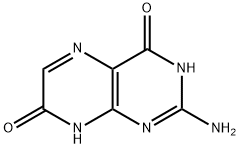 2-アミノ-4,7(1H,8H)-プテリジンジオン 化学構造式