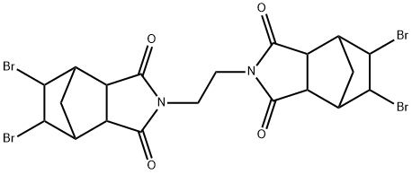 エチレン-ビス（5,6ジブロモノルボルナン-2,3-ジカルボキシミド） 化学構造式