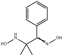 2-(HYDROXYAMINO)-2-METHYL-1-PHENYLPROPAN-1-ONE OXIME Struktur