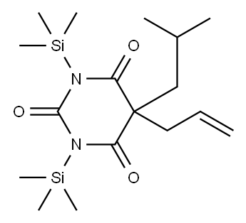 5-(2-Methylpropyl)-5-(2-propenyl)-1,3-bis(trimethylsilyl)-2,4,6(1H,3H,5H)-pyrimidinetrione Struktur