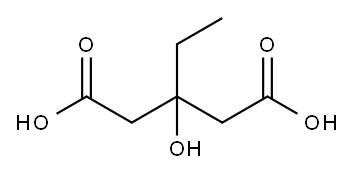 3-hydroxy-3-ethylglutaric acid Struktur