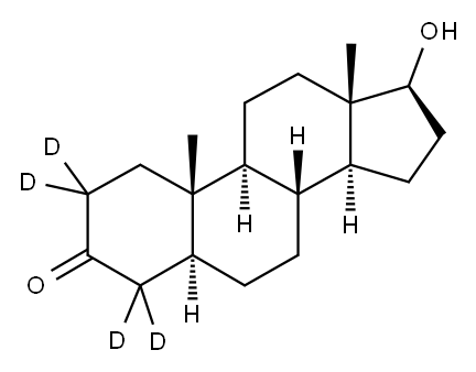 5ALPHA-ANDROSTAN-17BETA-OL-3-ONE-2,2,4,4-D4 Struktur
