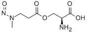 O-(N-メチル-N-ニトロソ-β-アラニル)-L-セリン 化学構造式