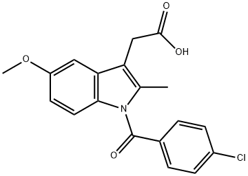 吲哚美辛, 53-86-1, 结构式