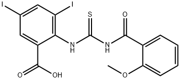 3,5-DIIODO-2-[[[(2-METHOXYBENZOYL)AMINO]THIOXOMETHYL]AMINO]-BENZOIC ACID Structure