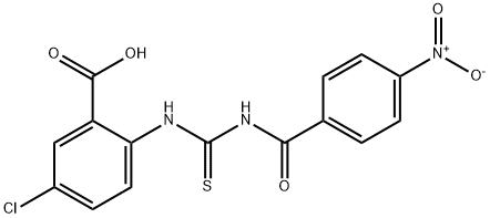 5-CHLORO-2-[[[(4-NITROBENZOYL)AMINO]THIOXOMETHYL]AMINO]-BENZOIC ACID Structure