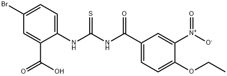 5-BROMO-2-[[[(4-ETHOXY-3-NITROBENZOYL)AMINO]THIOXOMETHYL]AMINO]-BENZOIC ACID Structure