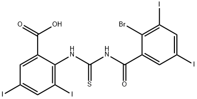 2-[[[(2-BROMO-3,5-DIIODOBENZOYL)AMINO]THIOXOMETHYL]AMINO]-3,5-DIIODO-BENZOIC ACID Structure