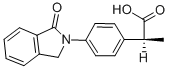 (2S)-2-[4-(1-オキソ-2-イソインドリニル)フェニル]プロピオン酸 化学構造式