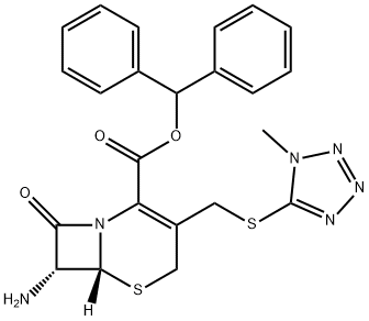 (6R)-3-[[(1-Methyl-1H-tetrazole-5-yl)thio]methyl]-7α-amino-8-oxo-5-thia-1-azabicyclo[4.2.0]octa-2-ene-2-carboxylic acid diphenylmethyl ester Structure