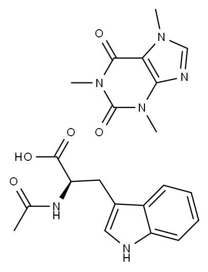 カフェイン·1-アセチル-L-トリプトファン 化学構造式