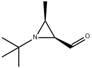 2-Aziridinecarboxaldehyde, 1-(1,1-dimethylethyl)-3-methyl-, cis- (9CI) Structure
