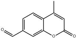 4-メチル-2-オキソ-2H-クロメン-7-カルブアルデヒド 化学構造式
