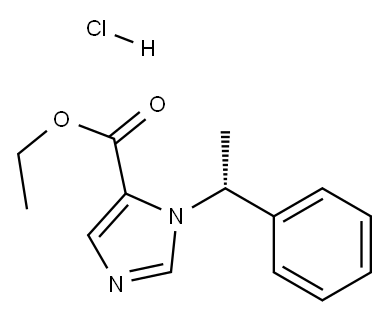 ethyl (R)-1-(1-phenylethyl)-1H-imidazole-5-carboxylate monohydrochloride Structure