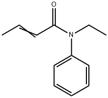 N-エチル-N-フェニル-2-ブテンアミド 化学構造式