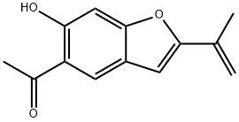 5-アセチル-2-イソプロペニルベンゾフラン-6-オール 化学構造式
