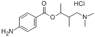 3-(dimethylamino)-1,2-dimethylpropyl p-aminobenzoate monohydrochloride  Struktur