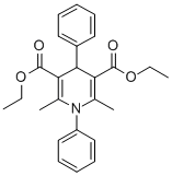 DIETHYL 1,4-DIHYDRO-2,6-DIMETHYL-1,4-DIPHENYL-3,5-PYRIDINEDICARBOXYLATE 结构式