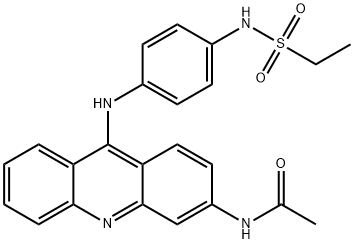 N-[4-[(3-アセチルアミノ-9-アクリジニル)アミノ]フェニル]エタンスルホンアミド 化学構造式