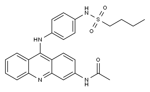 N-[p-[(3-Acetylamino-9-acridinyl)amino]phenyl]-1-butanesulfonamide Structure