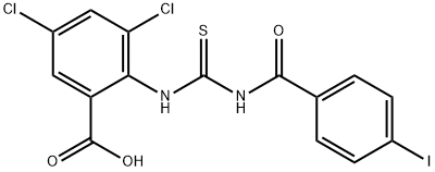 3,5-DICHLORO-2-[[[(4-IODOBENZOYL)AMINO]THIOXOMETHYL]AMINO]-BENZOIC ACID|